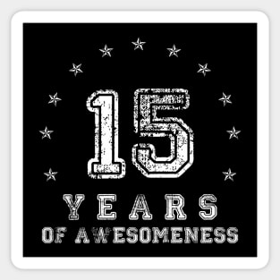 Vintage 15 years of awesomeness Sticker